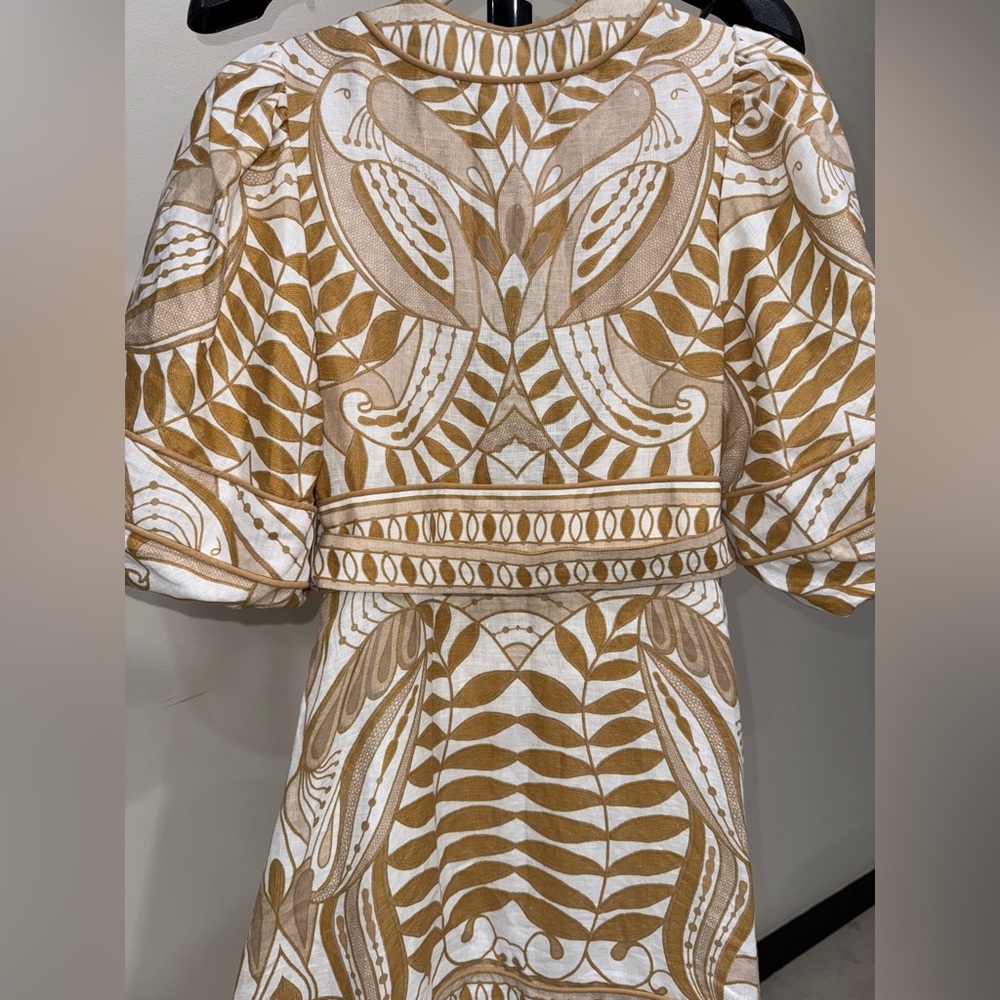 Farm Rio: NWT Off-White Lace Nature Lenzing™ Euroflax Mini Dress - Picture 8 of 11